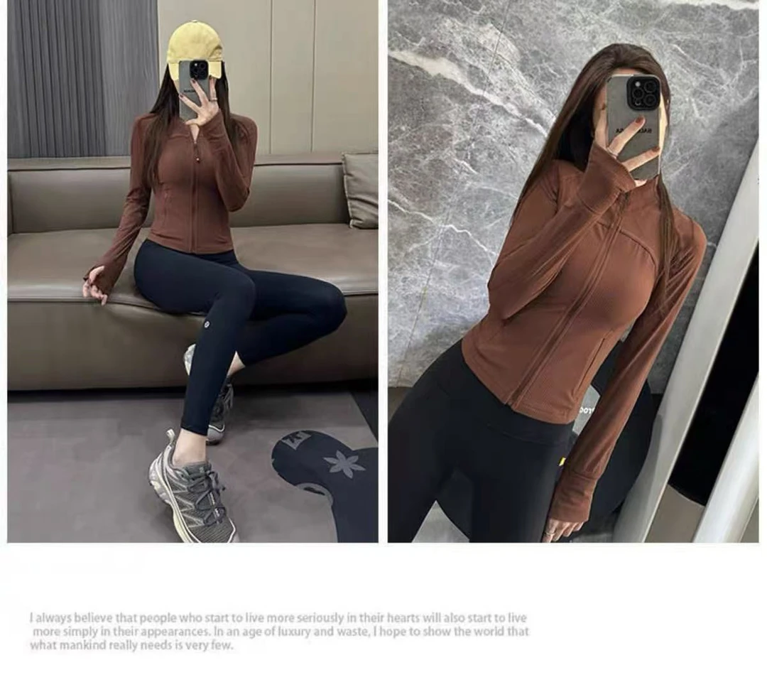 可乐【B01-B100】瑜伽服紧身长袖健身弹力显瘦