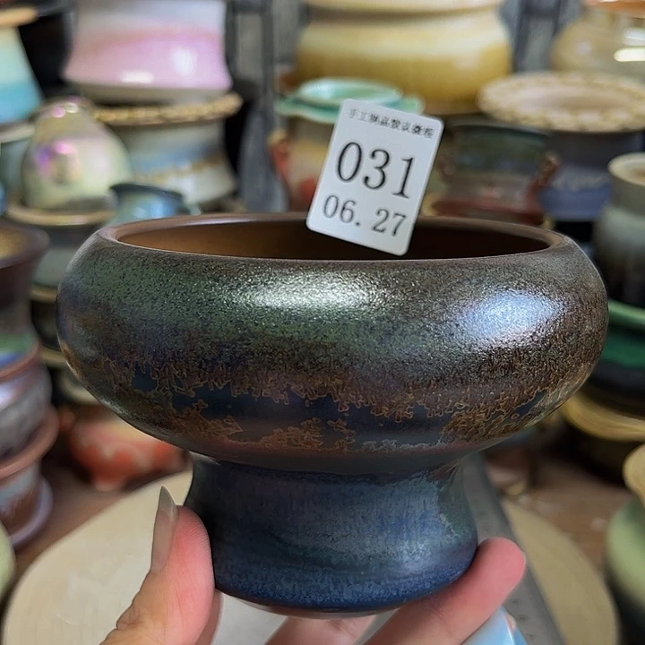 瓷片景德镇陶瓷手工制作口10高9