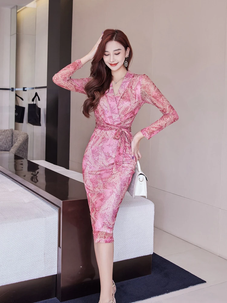 花卉法式风情印花连衣裙度假海边氛围长裙沙滩裙海边度假81456