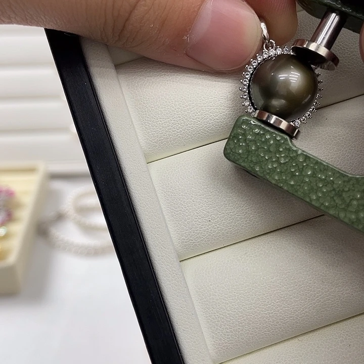 海水珍珠银S925镶嵌吊坠(不含链)