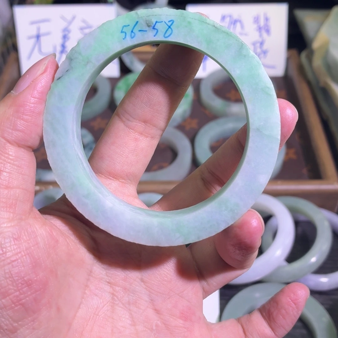 定制翡翠未镶嵌天然纹理随机，追求完美者慎拍