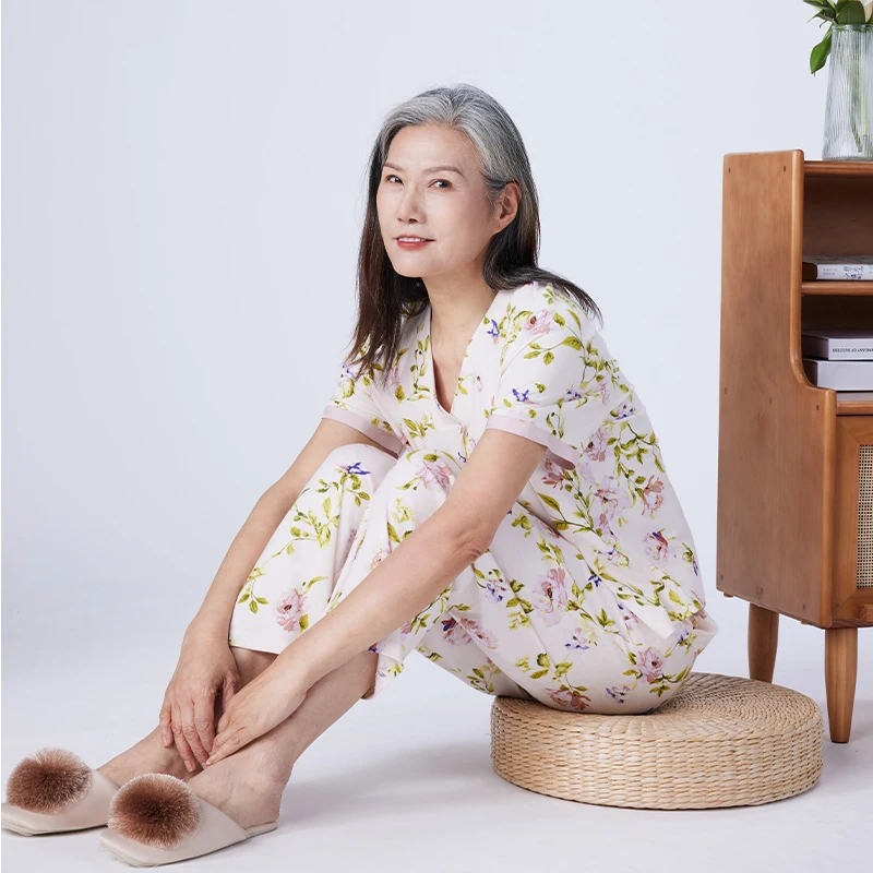 山海游太极石深睡家居服沁眠柔羽（套装）女款夏天外穿睡衣