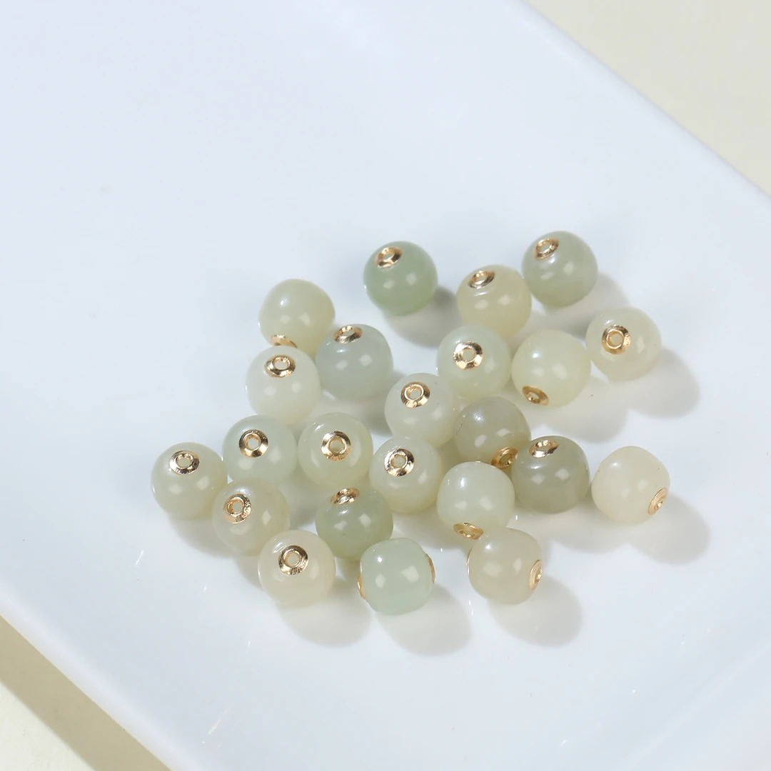 【麦子家族618大促】天然和田玉吊坠18K金单珠多样性发1 G0887