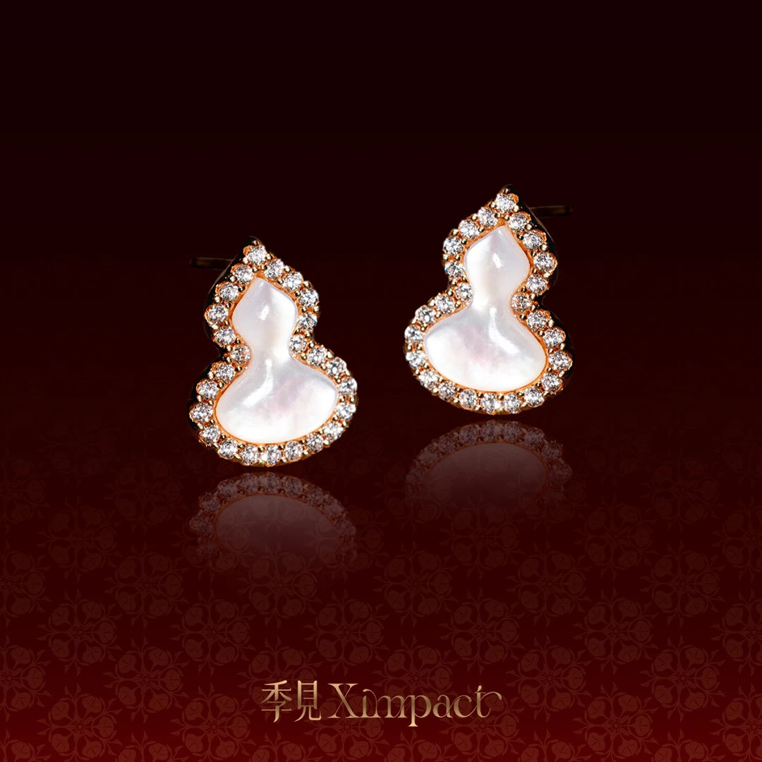 季見 925银耳饰 蝶我 -福禄满满 葫芦耳饰葫芦耳坠吉祥如意蛇年礼