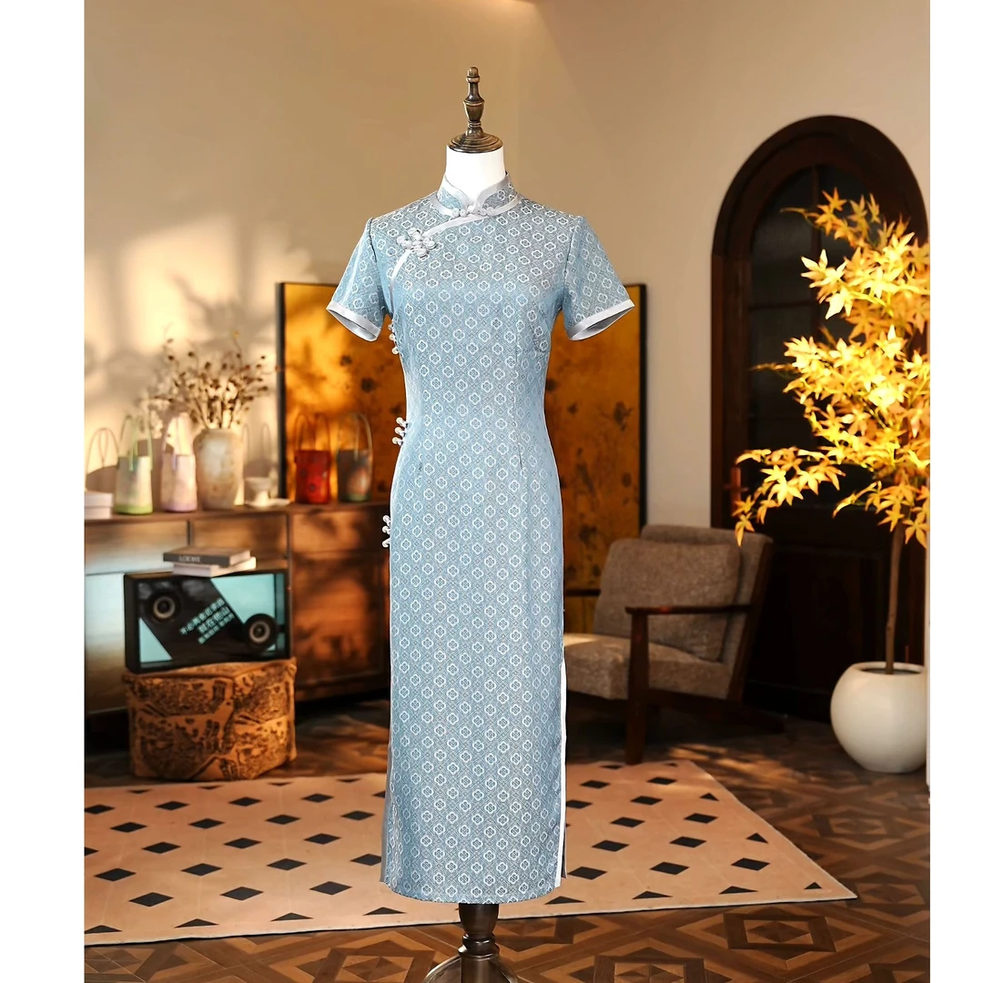 【A065】2025复古文艺减龄修身显白日常款旗袍120CM