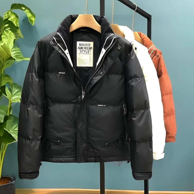 加厚羽绒棉服男潮牌潮流帅气冬装外套2025冬季新款男款机车外套男