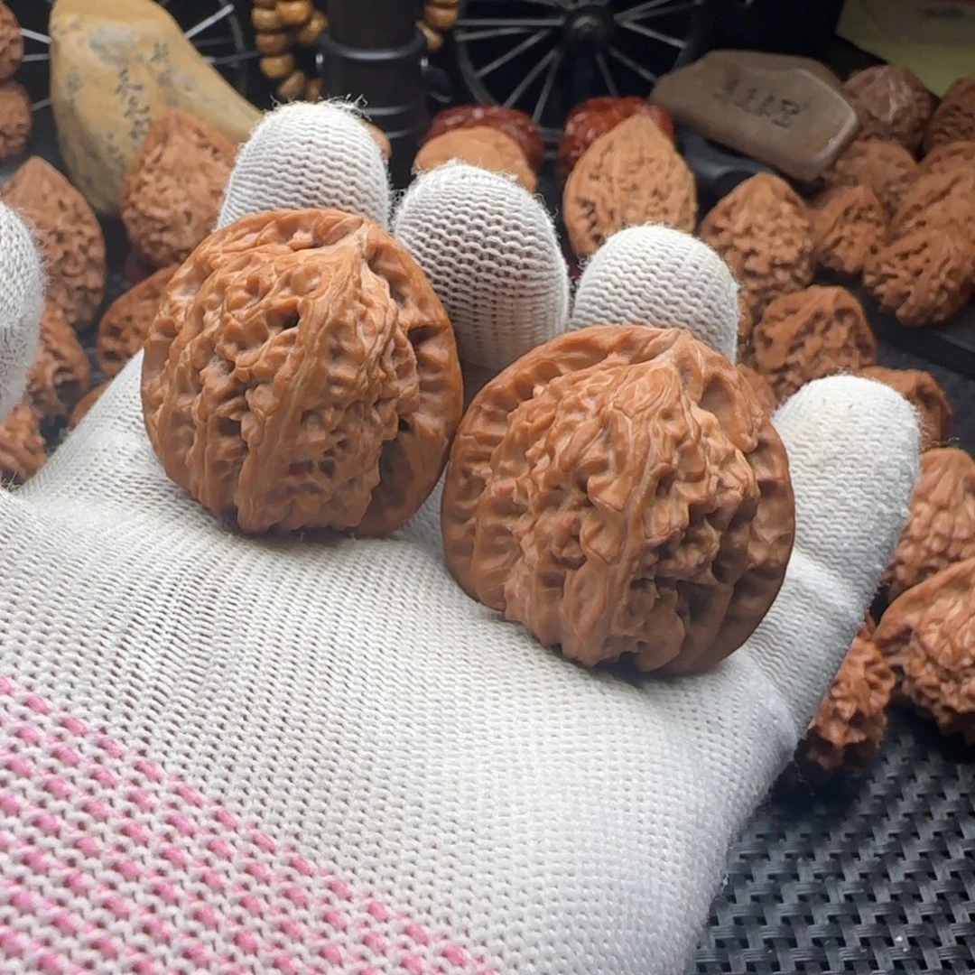 把件文玩核桃全品白狮子39