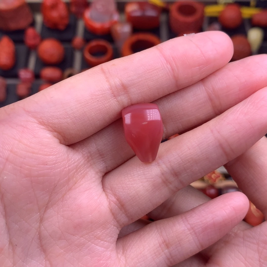 南红玛瑙未镶嵌直切奶嘴三通10+