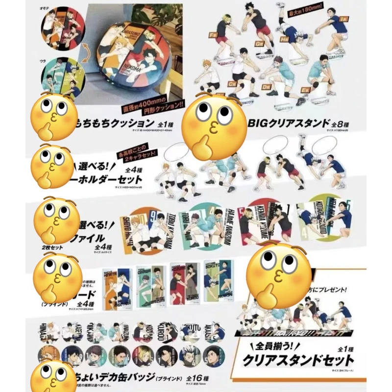 【排球少年】 接球托球吧唧立牌抱枕 盲盒盲抽