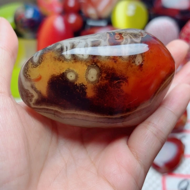 风***景未镶嵌玛瑙/玉髓珠宝半成品
