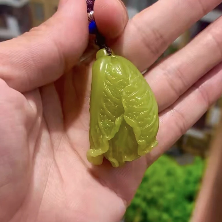 福建寿山石雕刻手工艺雕百财白菜挂件吊坠挂坠项链送礼摆件工艺品