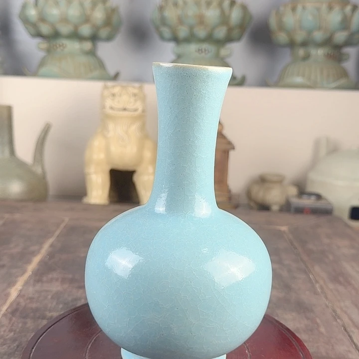 大***明汝窑鹅颈瓶合作愉快