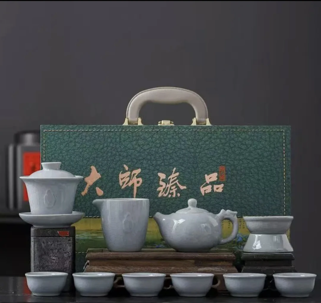 A-68 (礼盒装)哥窑冰裂可悬停功夫茶具套装材质耐高温适合礼品