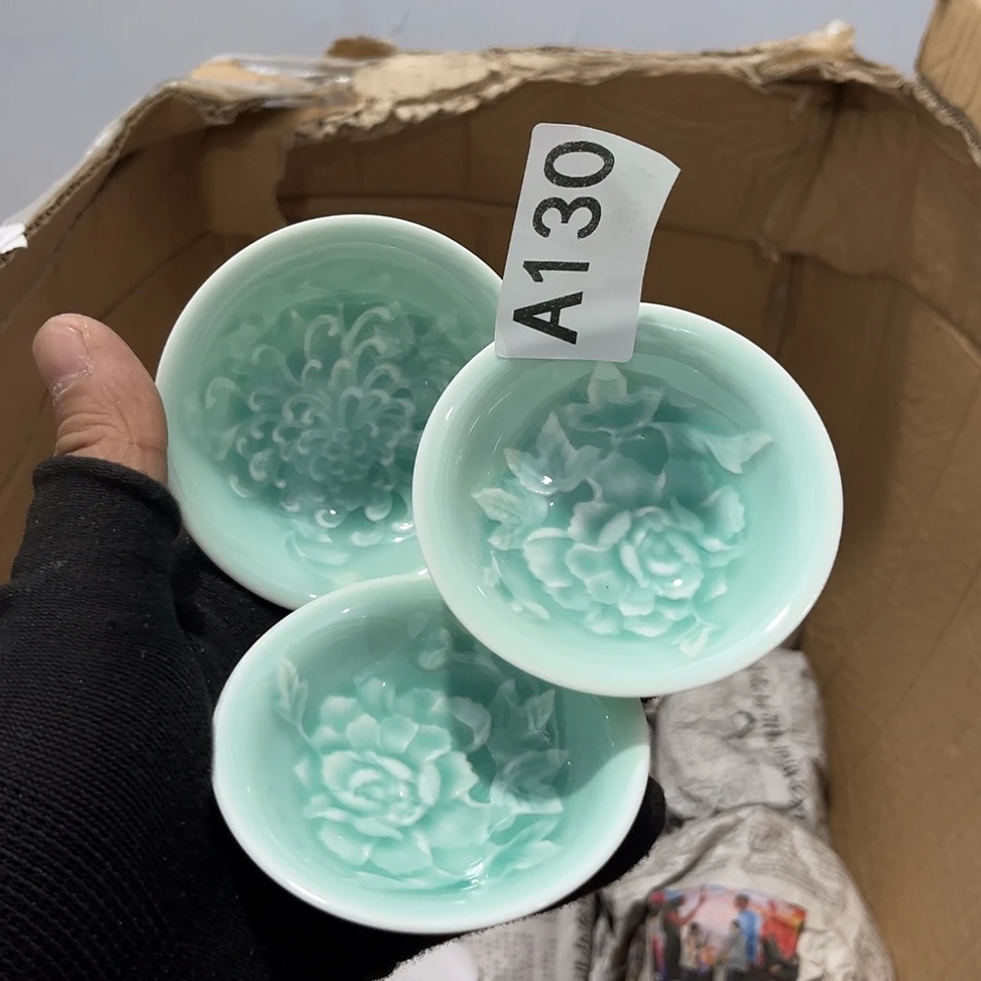 瓷片茶摆件工艺品摆件666