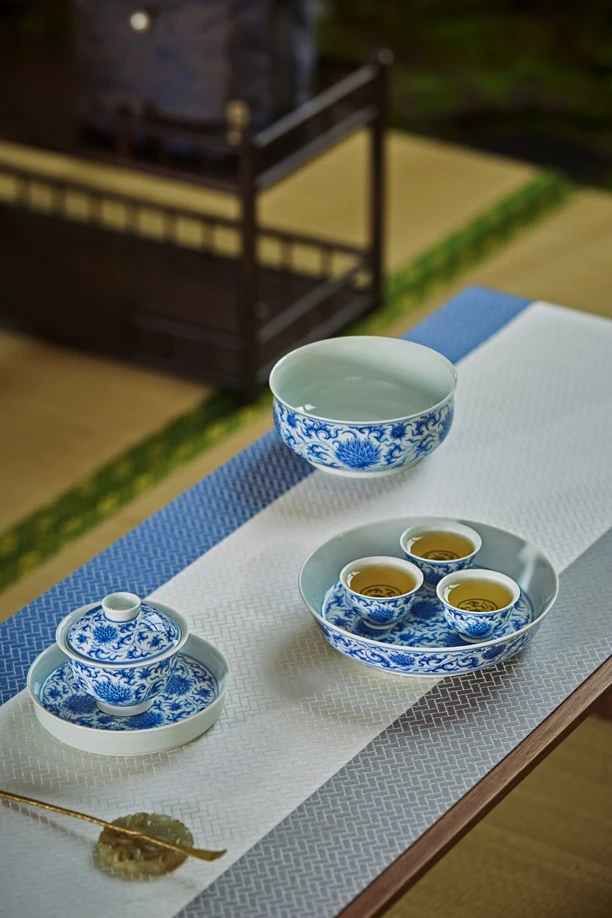 潮璃潮器旅行茶具便携茶具青花瓷工夫茶器高端茶器商务礼品