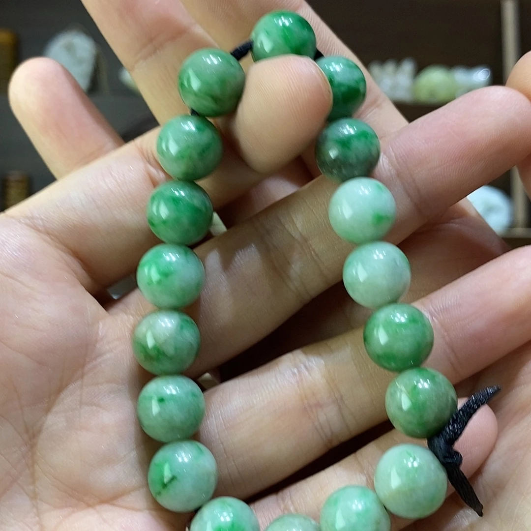 翡翠未镶嵌挂件11mm翡翠手串