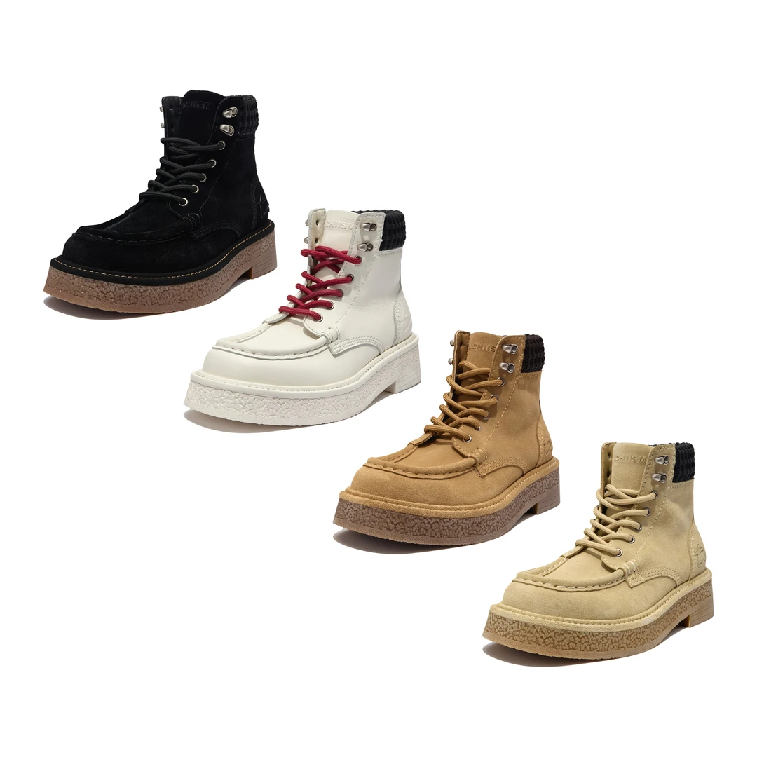 TAICHIISM进口牛皮乐福袋鼠马丁靴真皮改良烟胶大底沙漠马丁靴