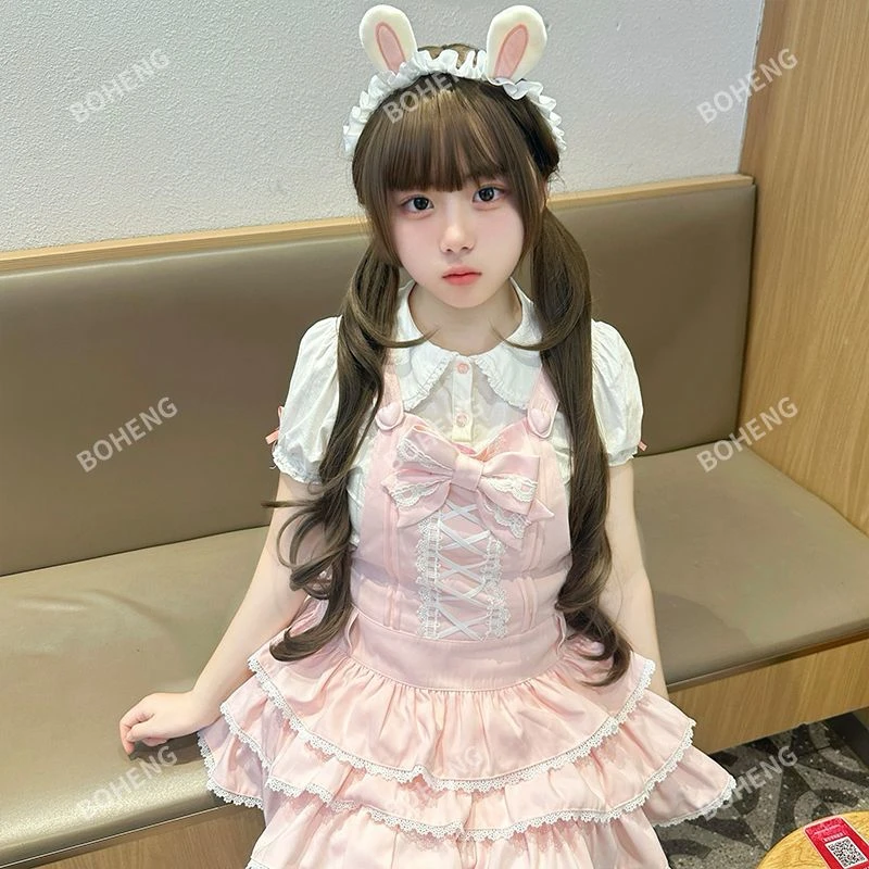 boheng/博恒假发85CM洛丽塔少萝JK萌妹COS少萝长卷发全头套