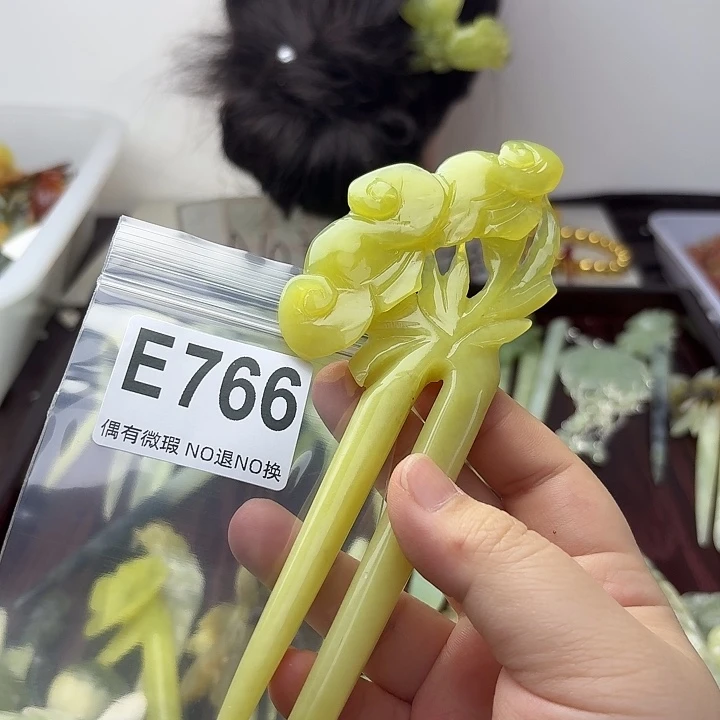 蛇纹石玉合金发饰罒*罒