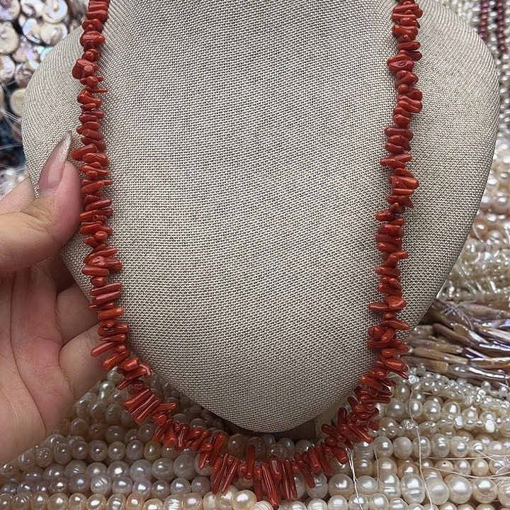 玛瑙/玉髓未镶嵌珠宝半成品一条三姑娘原枝项链