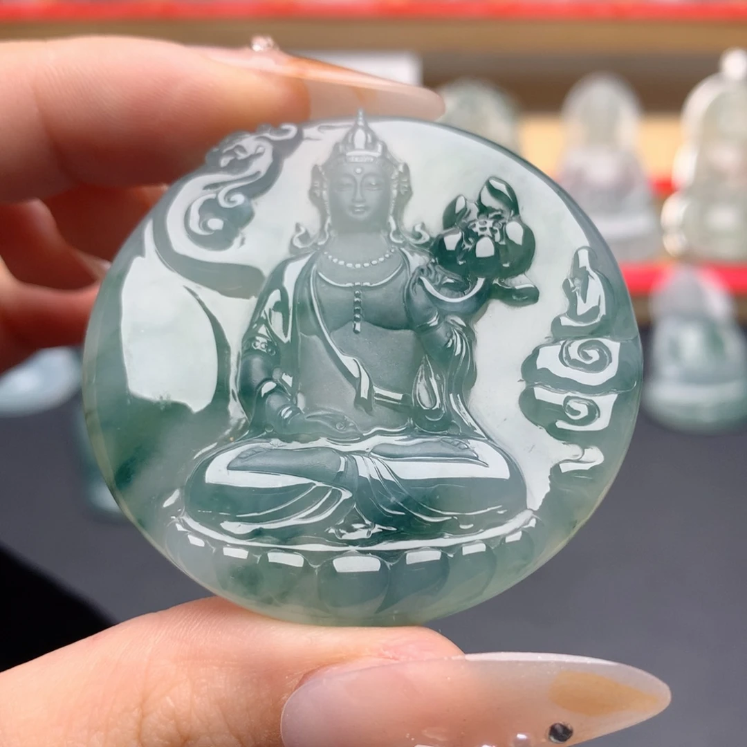 小***）翡翠未镶嵌颈饰观音