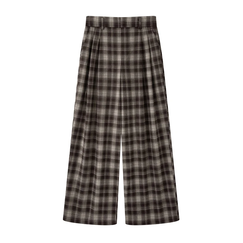 艾诺丝官方2025年秋冬新款百搭米格咖休闲裤子女AR304116