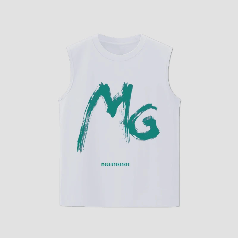 夏季新款潮牌MG字母印花背心183