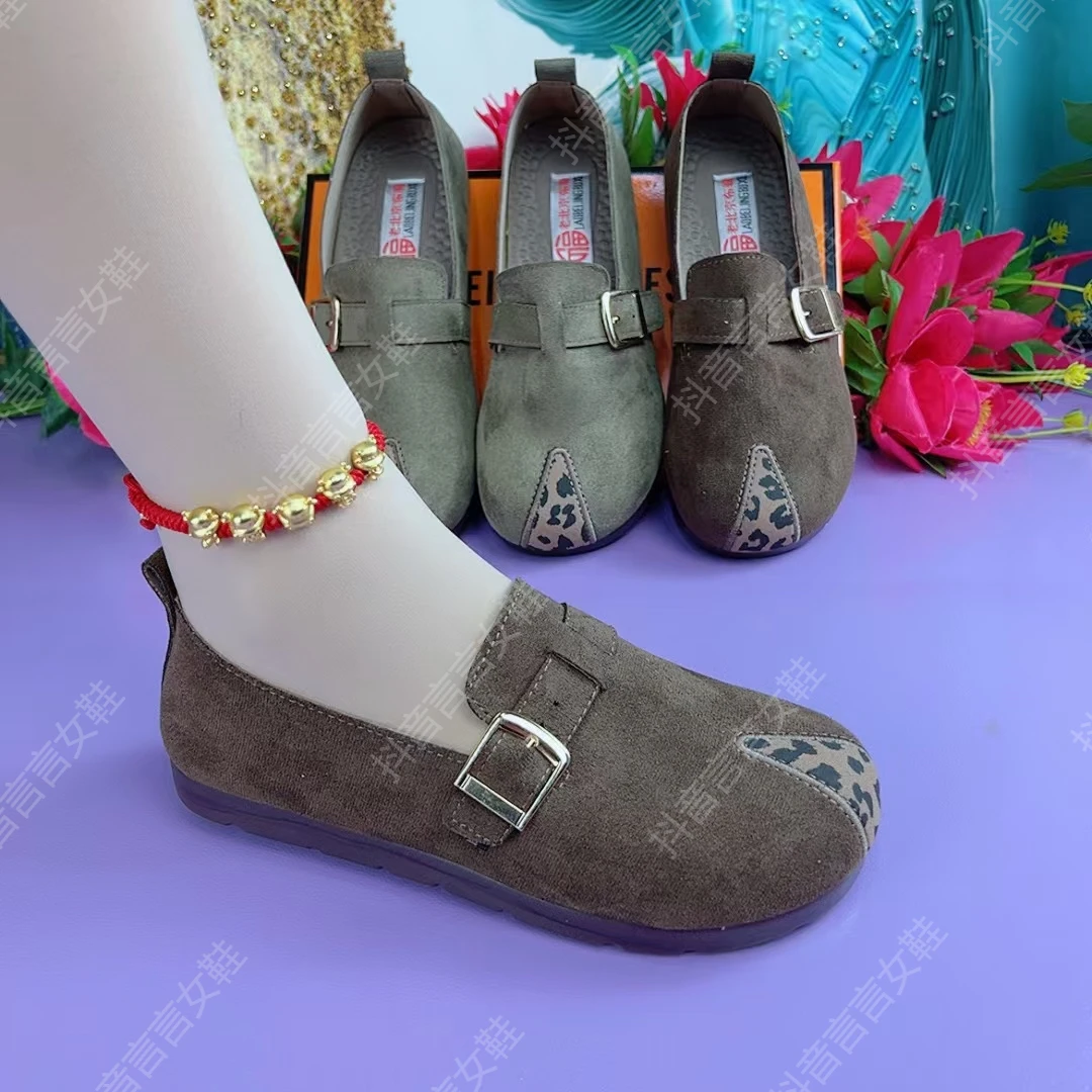 春秋新款妈妈单鞋老北京布鞋中口老年玛丽珍鞋平底825-05