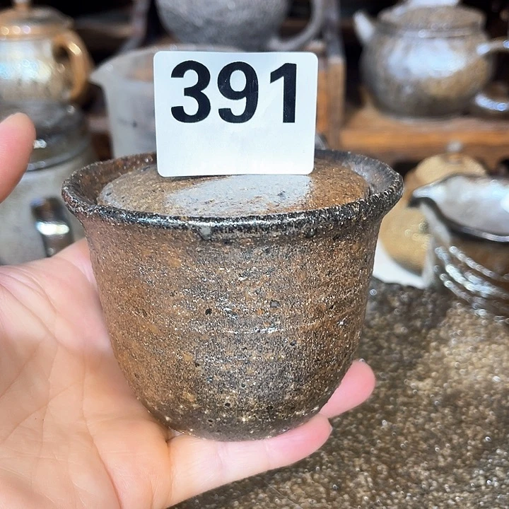 杯高温柴烧陶泥盖碗