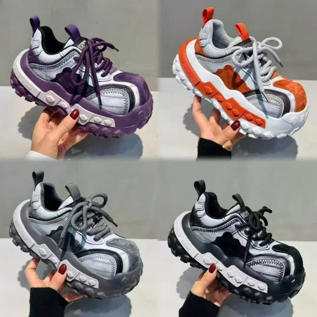 【欣】【加绒/单里】2025冬季加绒厚底复古老爹鞋女运动时尚休闲女鞋