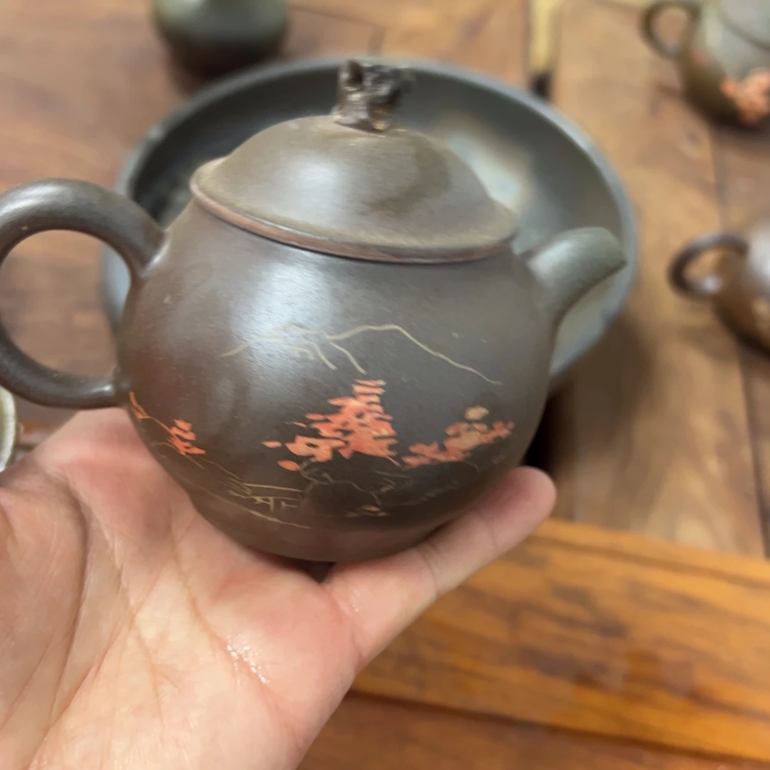 贵台龙窑柴烧茶壶55
