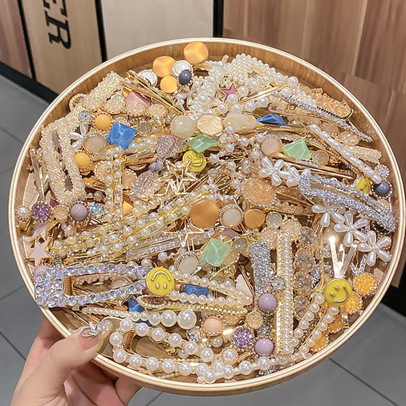 珍珠氛围感森系发卡气质网红款ins发卡夹成人发夹夹子耳饰发夹