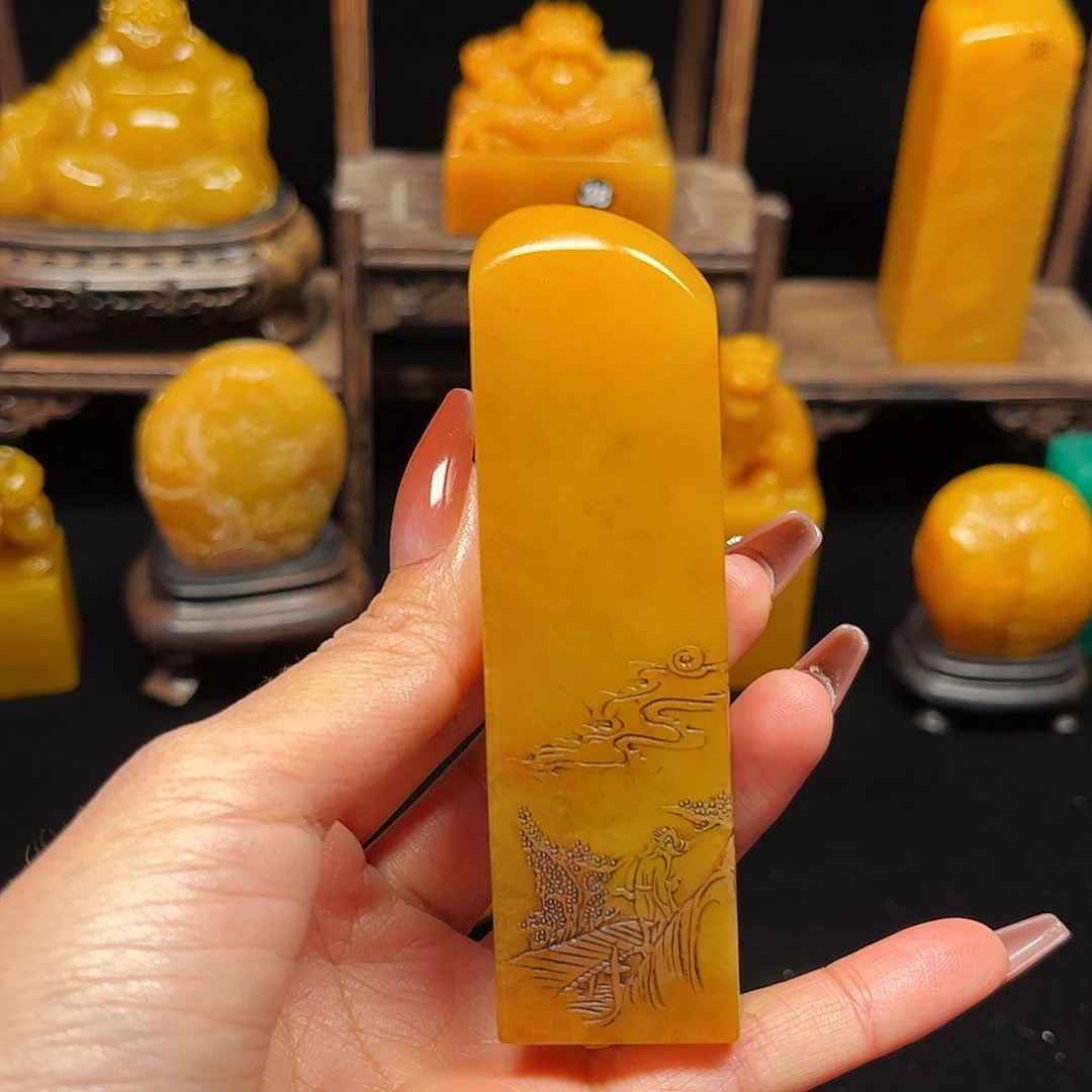 田黄石河**年石雕石雕石雕