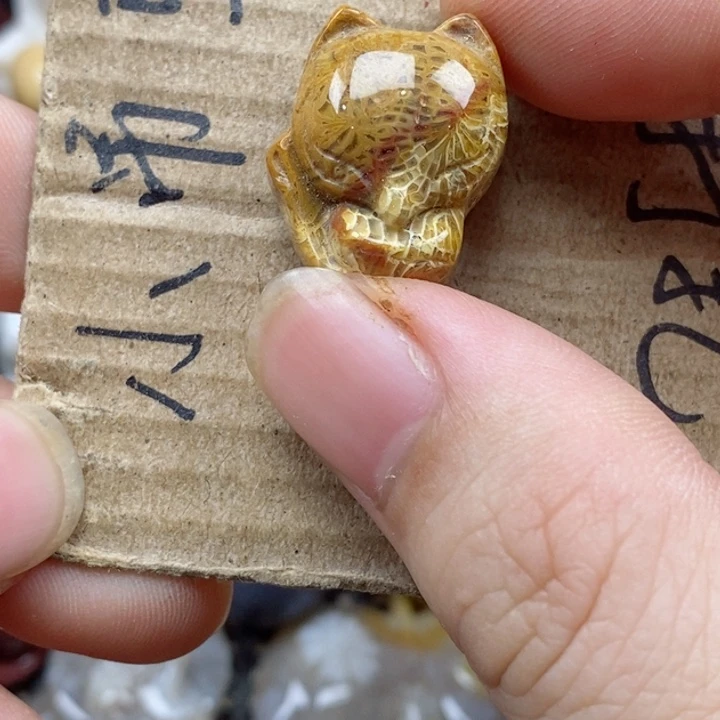 颈饰未镶嵌硅化珊瑚（珊瑚玉）喻**心