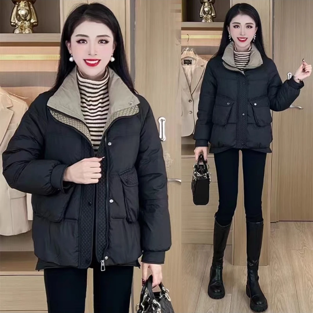小香风棉服2025冬季新款高级感宽松立领外套防风面包服2267