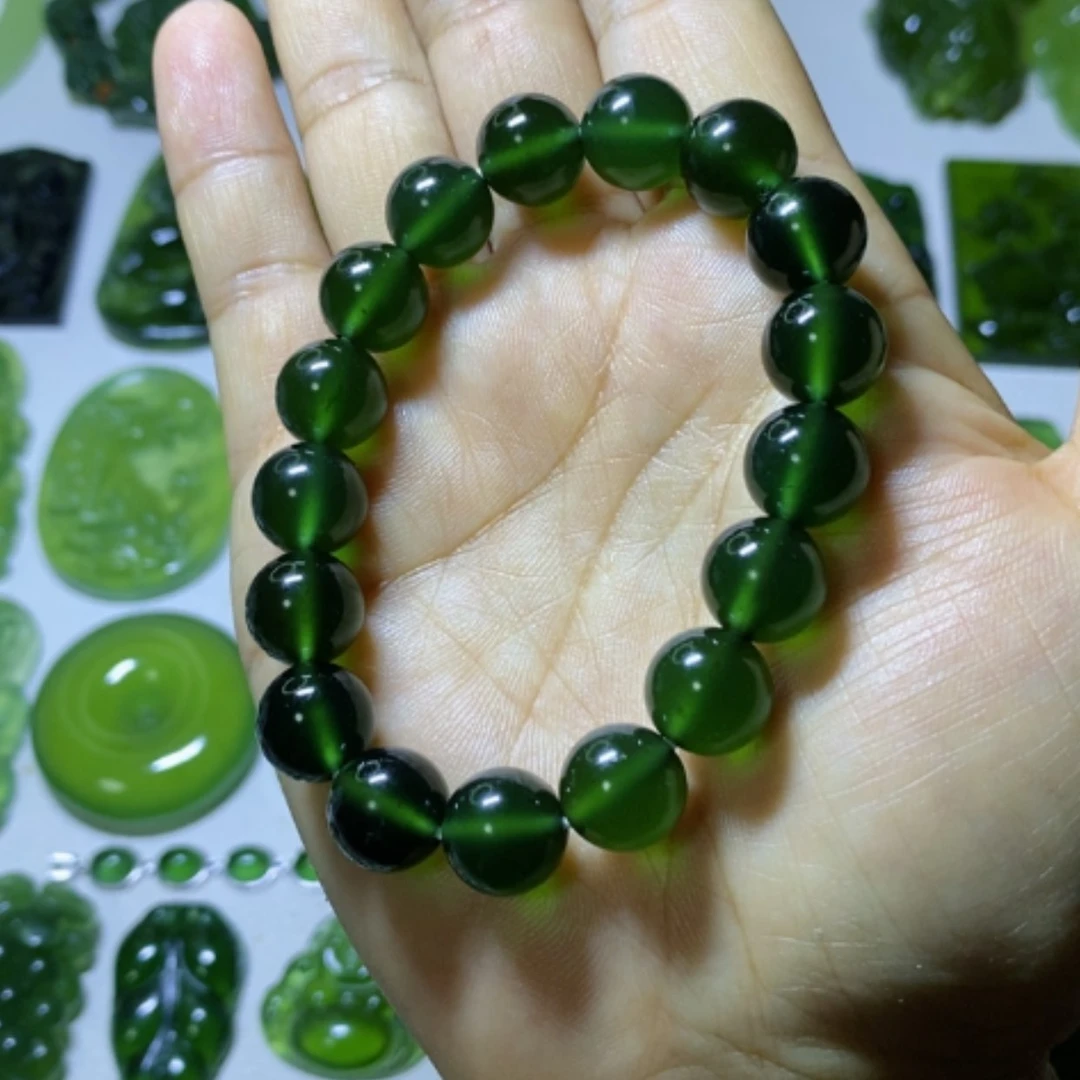【闪购商品】未镶嵌蛇纹石玉手链焊****厂