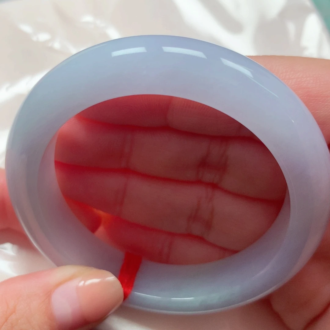 翡翠未镶嵌手镯6冰胶紫