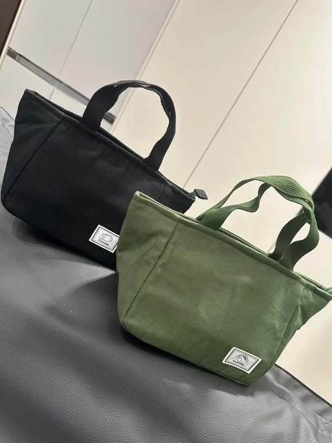 日系帆布饭盒袋！保温铝膜