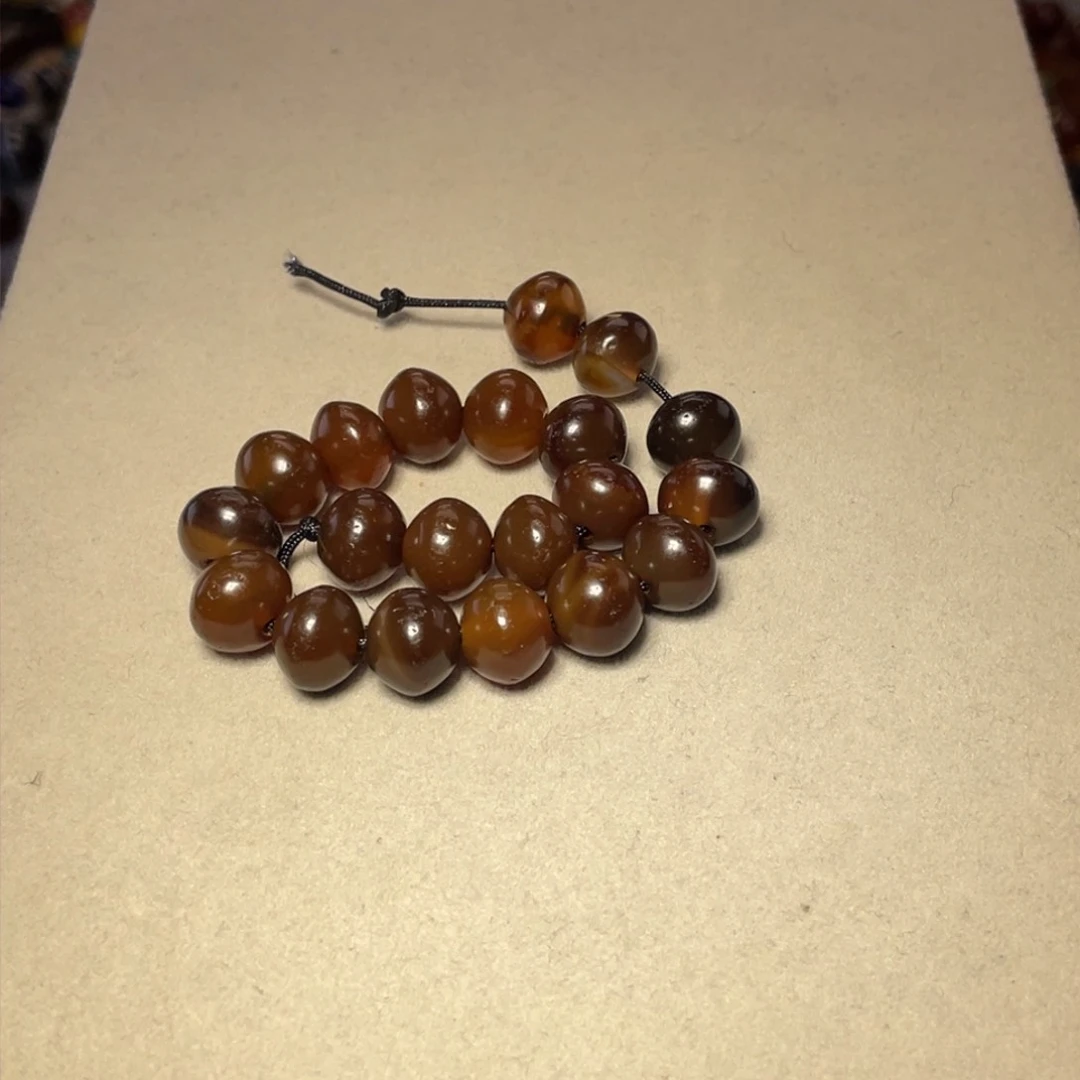 玛瑙/玉髓单珠未镶嵌喜*