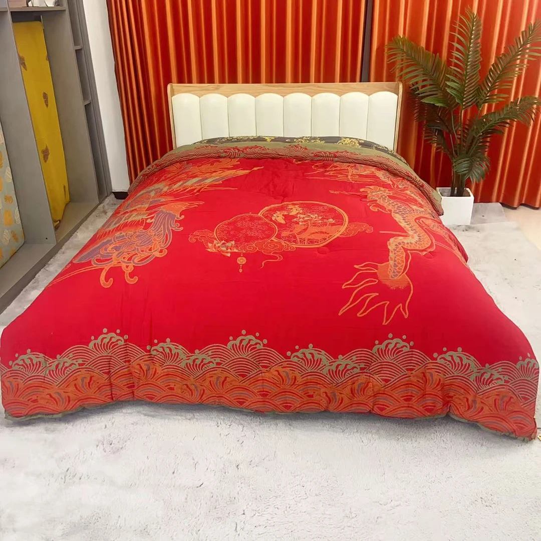 （龙凤呈祥）200cm*230cm 高端柔软保暖可机洗大豆被