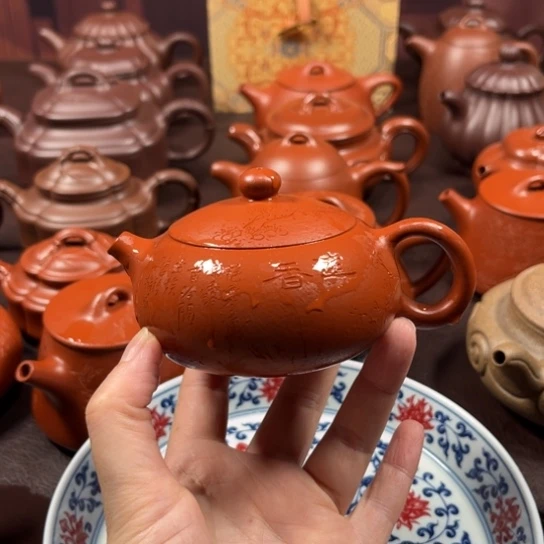 茶壶紫砂福**?原矿朱泥140毫升