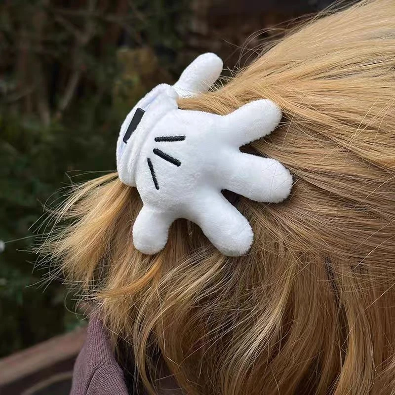 可爱米奇小手抓夹ins风立体公仔发卡手掌米奇手掌抓夹