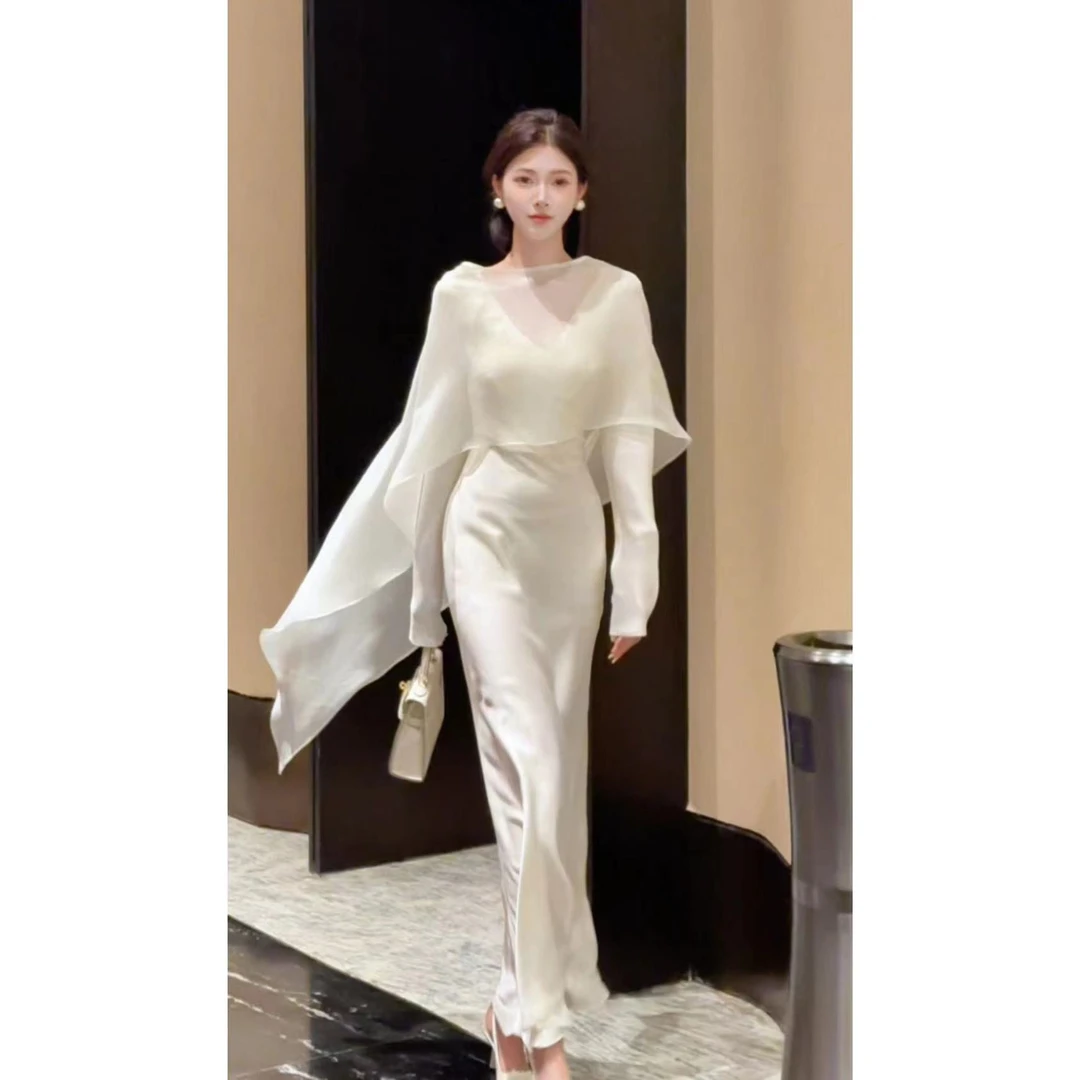 【婉婉定制】【希腊女神】时尚气质披肩连衣裙套装预CDW4TZ4445C