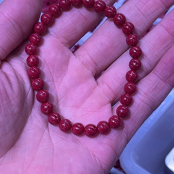 多***亿天然辰砂晶体6毫米30颗送一颗