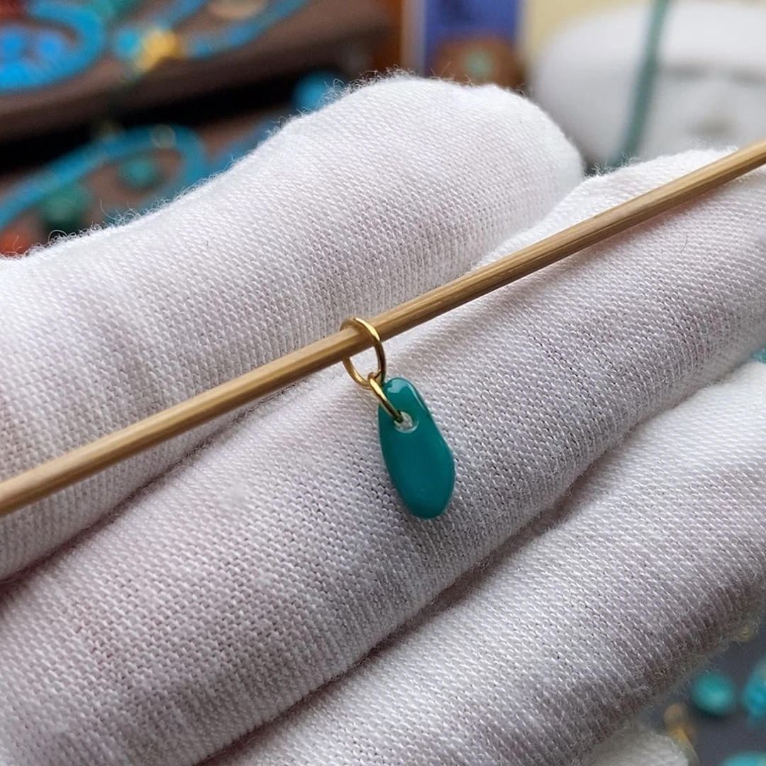 绿松石18K金镶嵌绿松石配饰