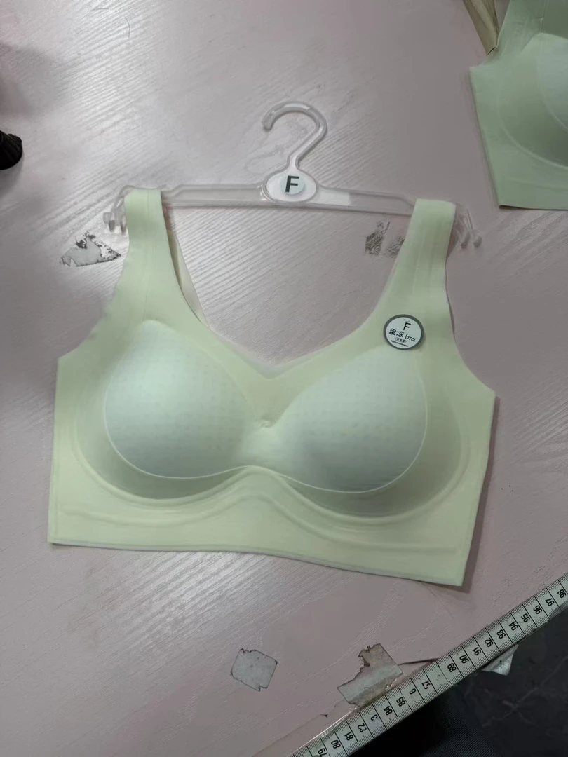 果冻美背无花边杏白色