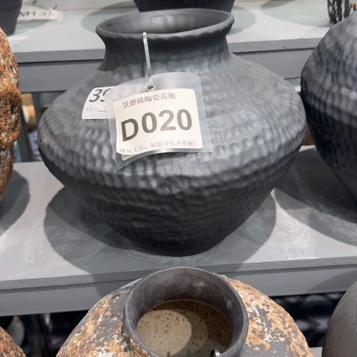 .****瓷片景德镇高温花器编码020高28高12默认无孔