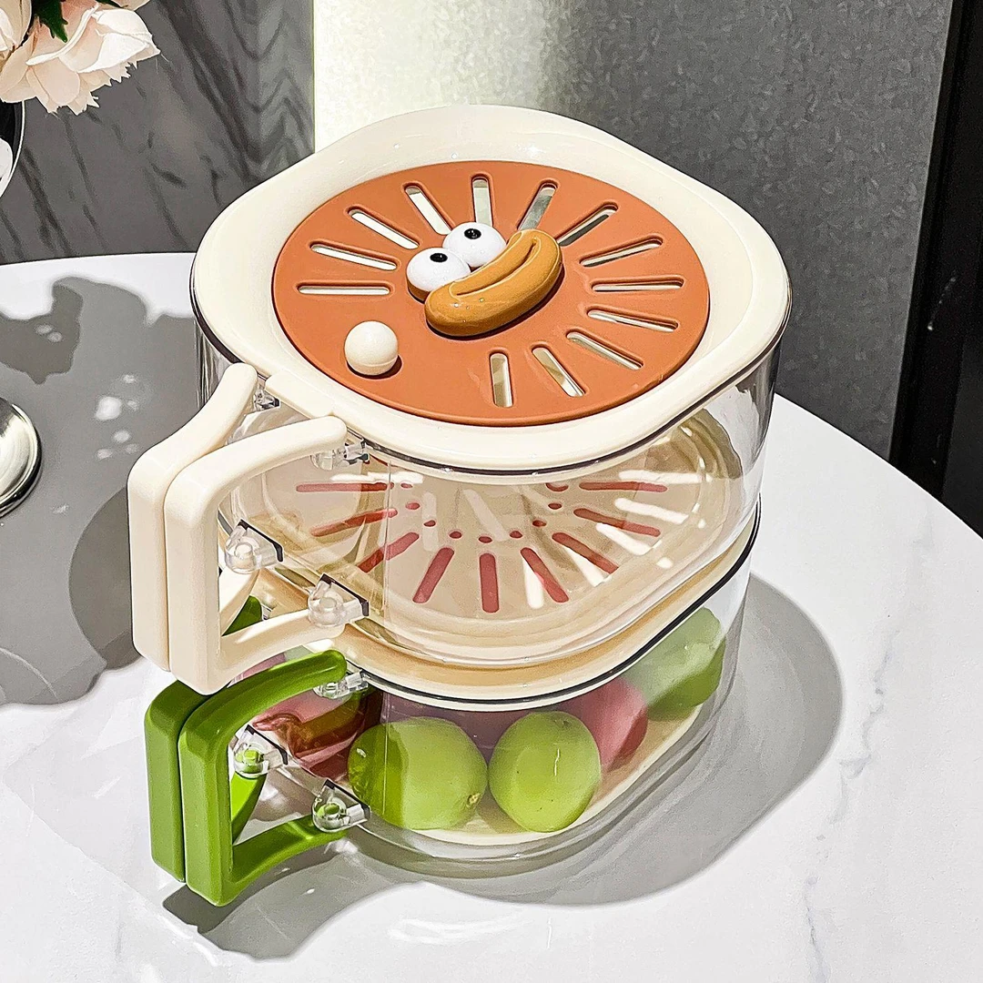 洗菜盆沥水篮双层洗水果神器家用厨房用品2024新款客厅二合一果盘