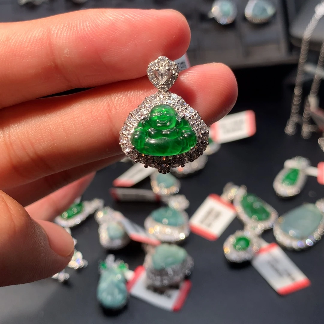 翡翠未镶嵌吊坠(不含链)
