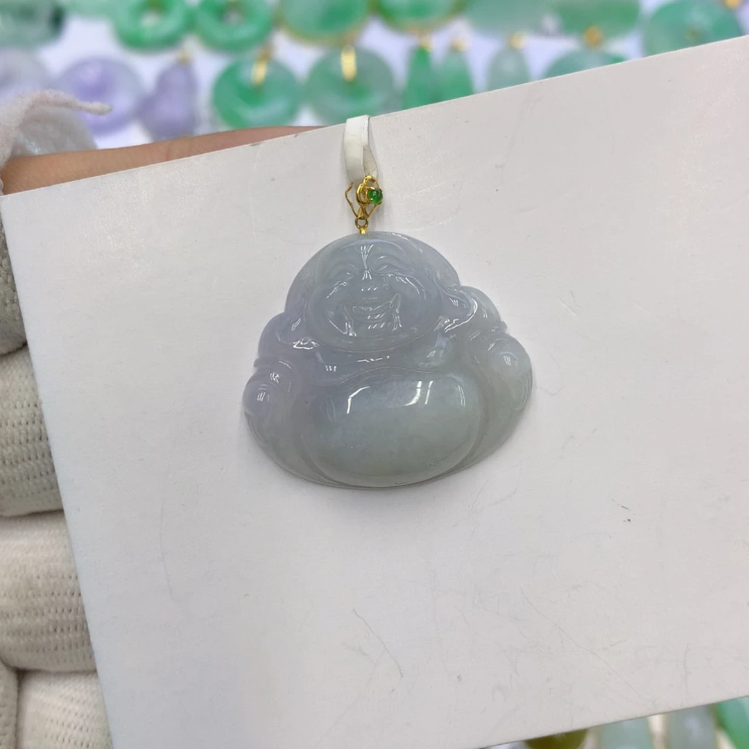 翡翠颈饰18K金镶嵌翡翠